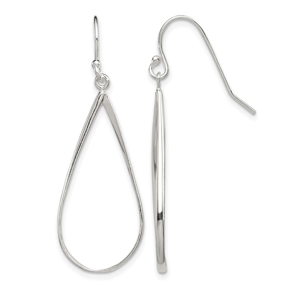 Sterling Silver Polished Teardrop Dangle 41 x 15 mm Earrings, view 1 of 4