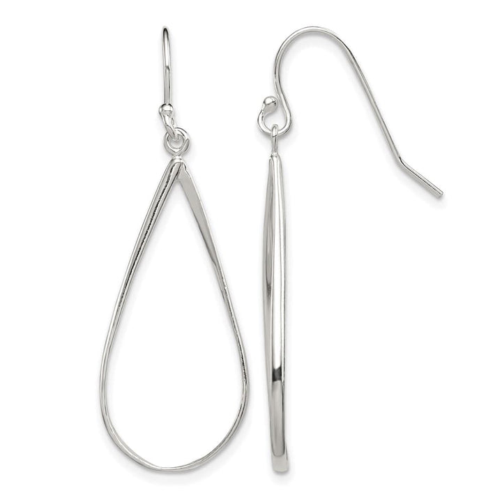 Sterling Silver Polished Teardrop Dangle 41 x 15 mm Earrings, view 1 of 4