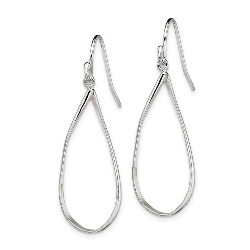 Sterling Silver Polished Teardrop Dangle 41 x 15 mm Earrings, view 2 of 4