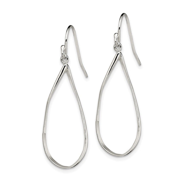 Sterling Silver Polished Teardrop Dangle 41 x 15 mm Earrings, view 2 of 4