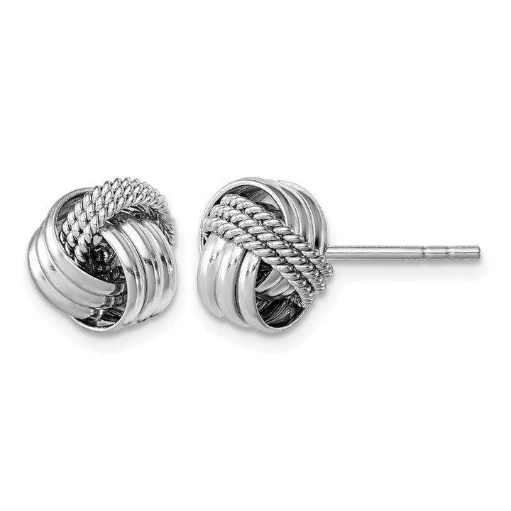 Sterling Silver Polished Twisted Knot Post Earrings