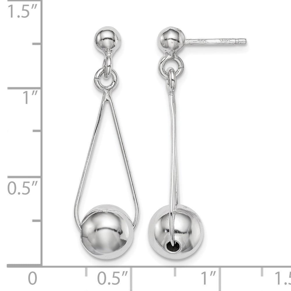 Sterling Silver Post Dangle Earrings, view 4 of 4