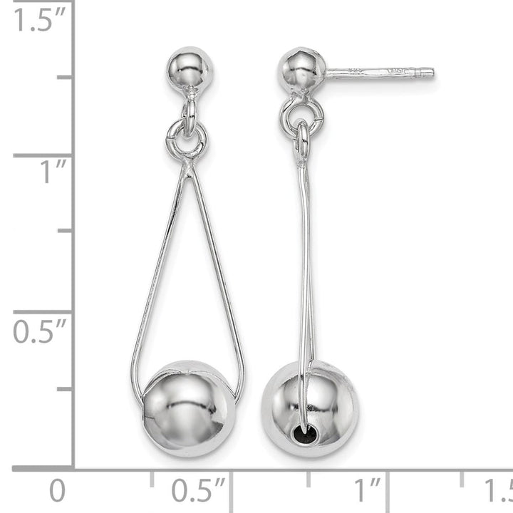 Sterling Silver Post Dangle Earrings, view 4 of 4