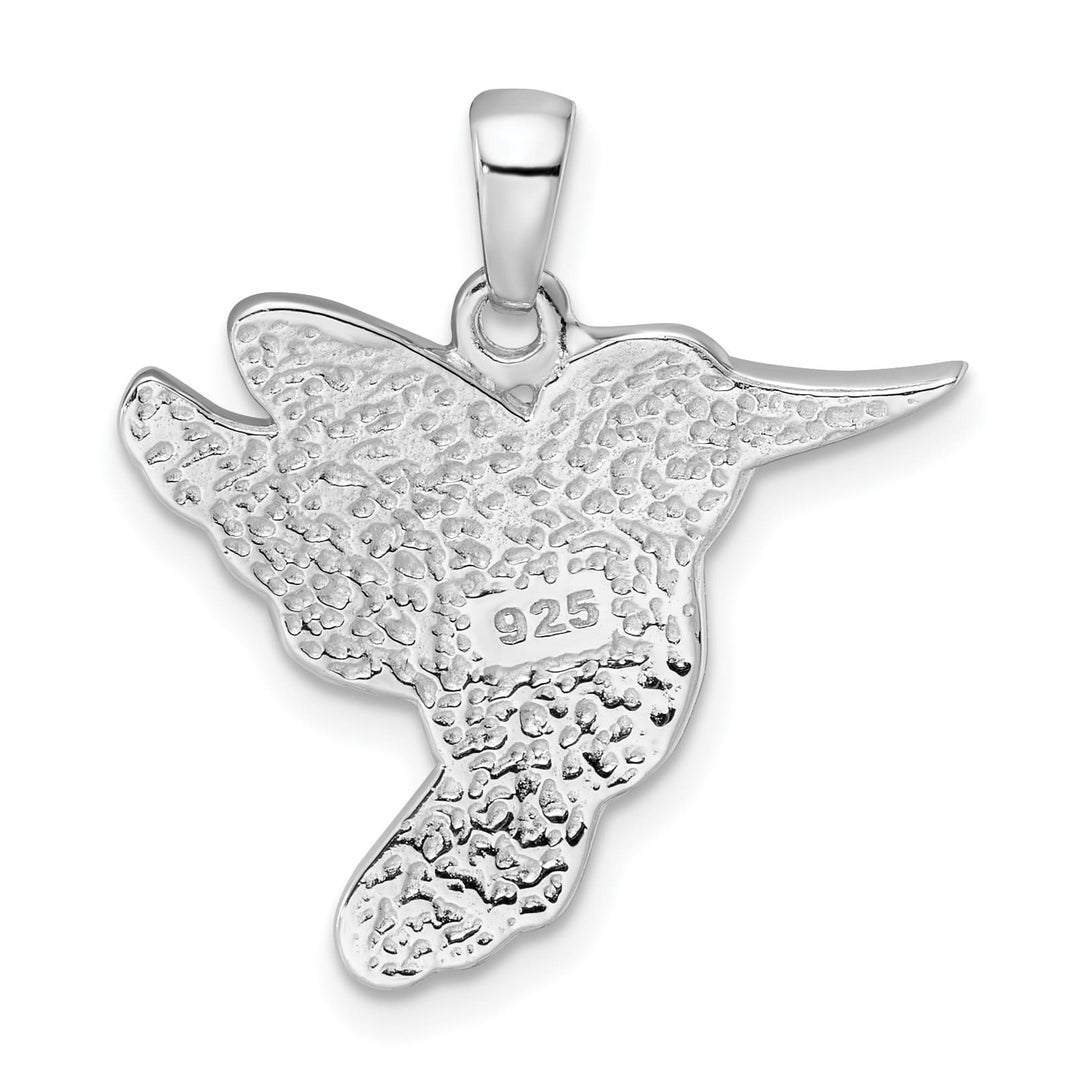 Sterling Silver Preciosa Crystal Hummingbird Pendant