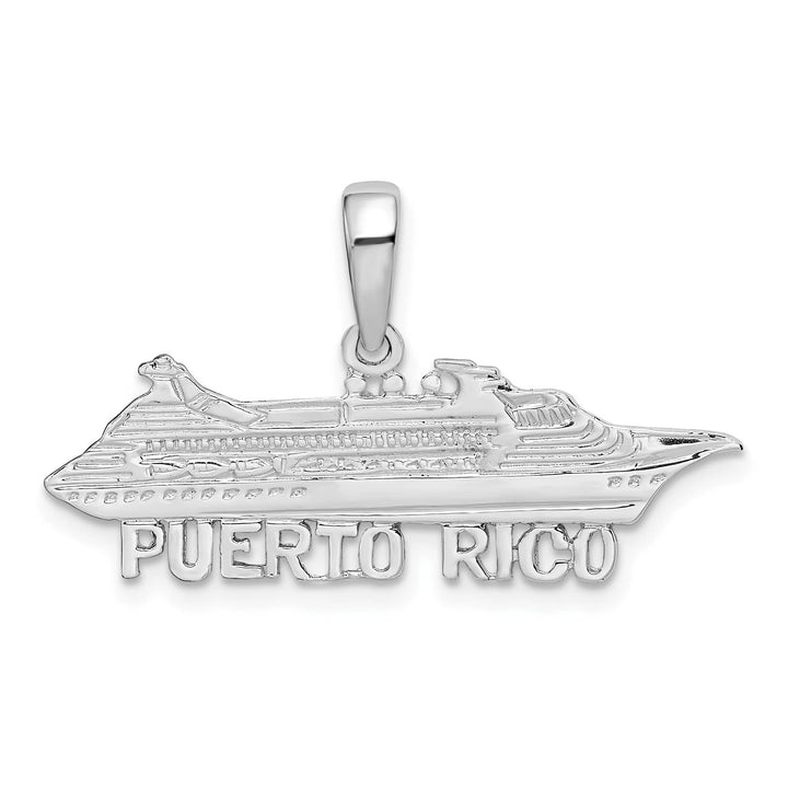 Sterling Silver Puerto Rico Cruise Ship Pendant