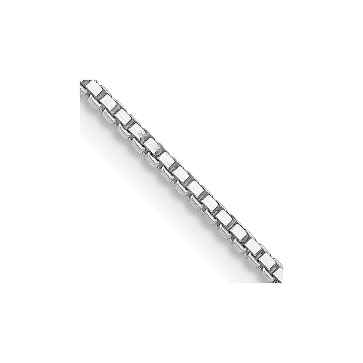 Sterling Silver Rhodium Finish 1.1mm Box Chain