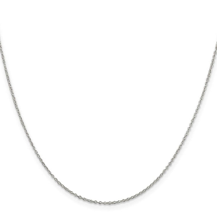 Sterling Silver Rhodium Finish 1.1mm Forzantine Cable Chain