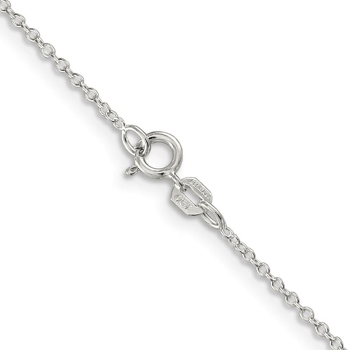 Sterling Silver Rhodium Finish 1.1mm Forzantine Cable Chain