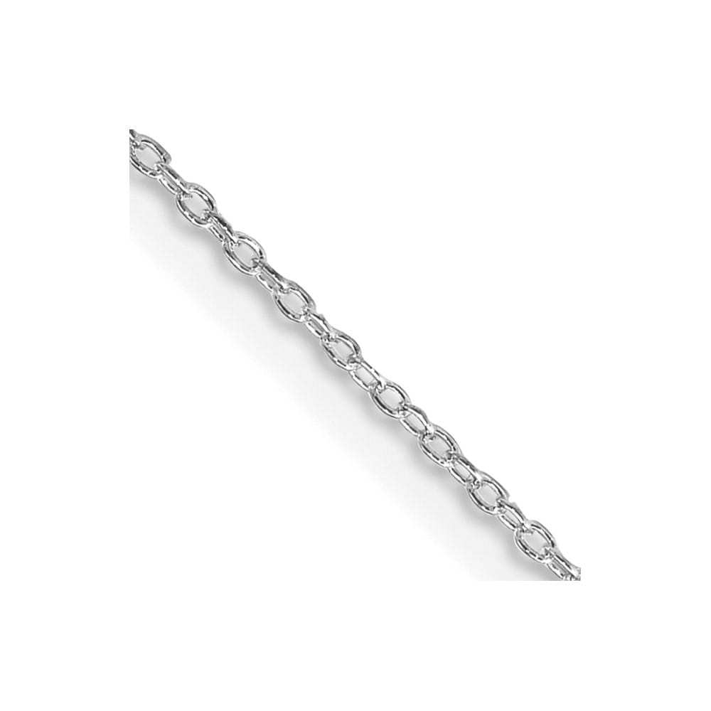 Sterling Silver Rhodium Finish 1.1mm Forzantine Cable Chain