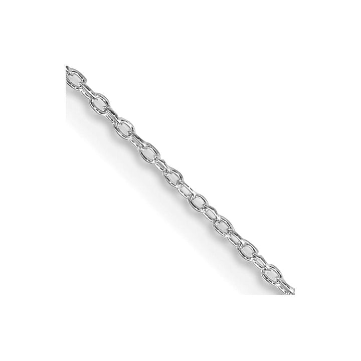 Sterling Silver Rhodium Finish 1.1mm Forzantine Cable Chain