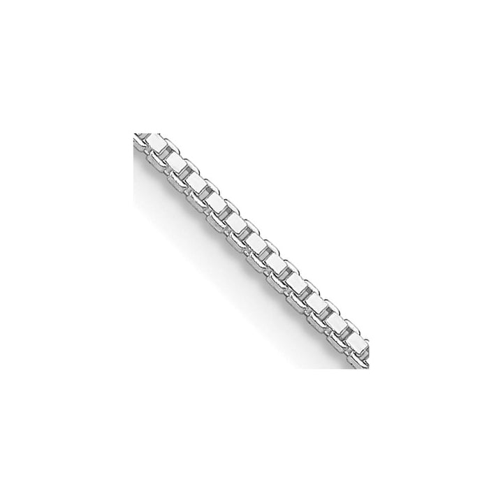 Sterling Silver Rhodium Finish 1.25mm Box Chain