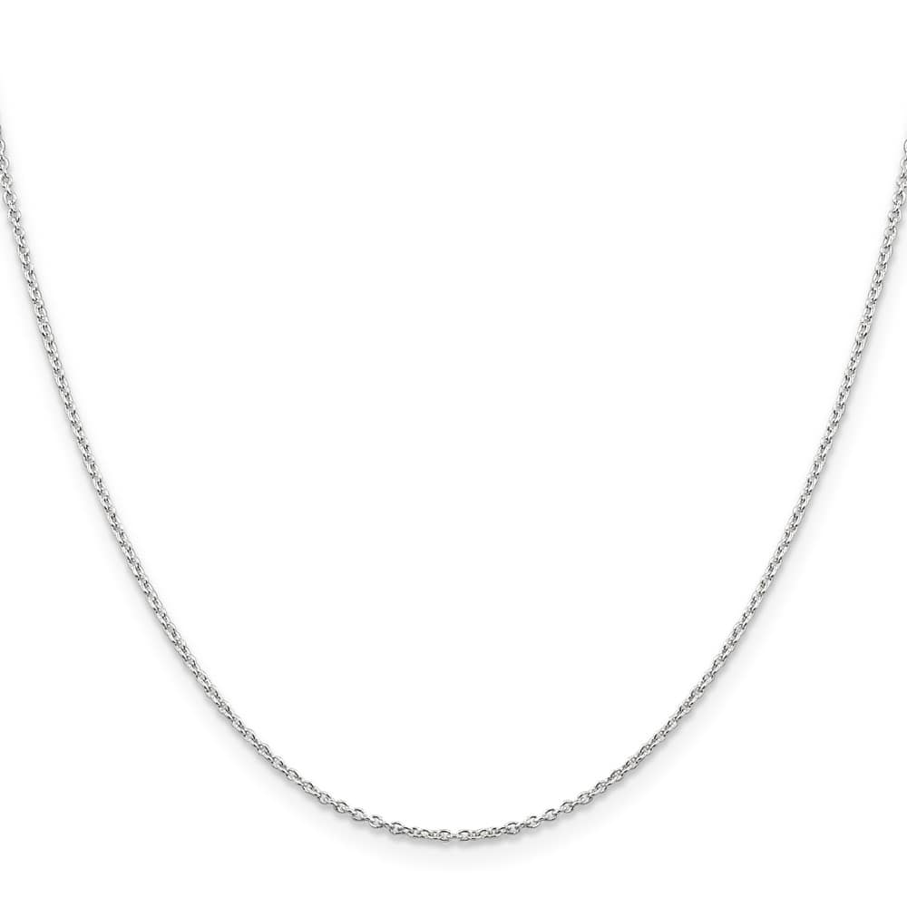 Sterling Silver Rhodium Finish 1.25mm Cable Chain