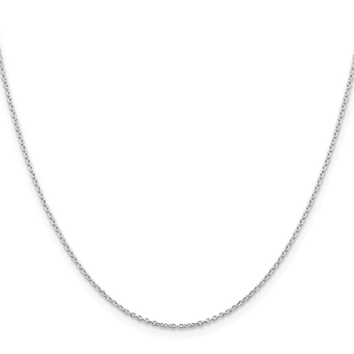 Sterling Silver Rhodium Finish 1.25mm Cable Chain