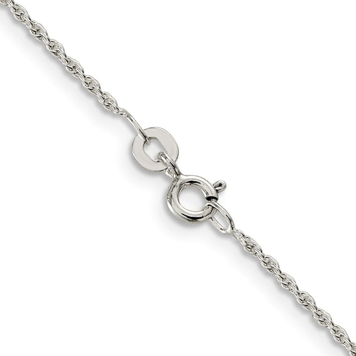 Sterling Silver Rhodium Finish 1.3mm Loose Rope Chain