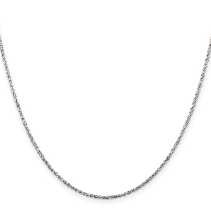 Sterling Silver Rhodium Finish 1.3mm Loose Rope Chain