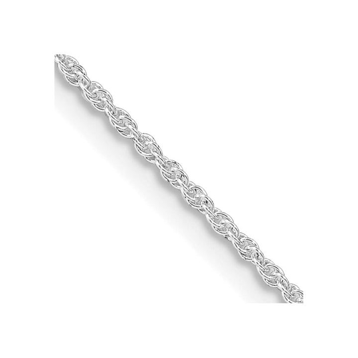 Sterling Silver Rhodium Finish 1.3mm Loose Rope Chain