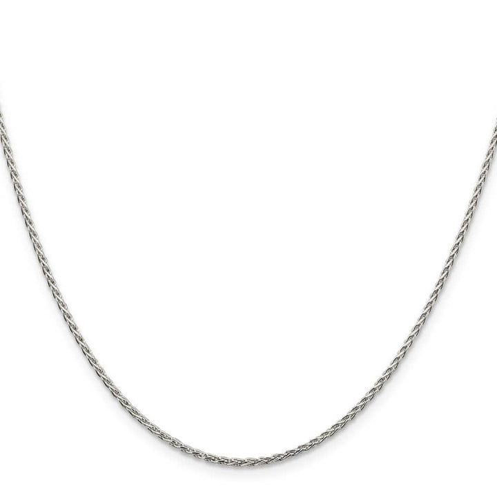 Sterling Silver Rhodium Finish 1.5mm D.C. Spiga Chain
