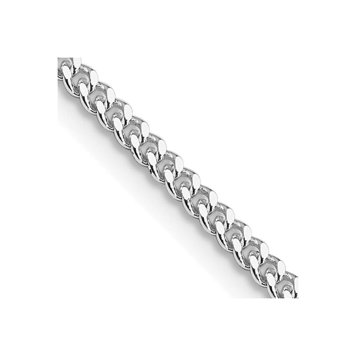 Sterling Silver Rhodium Finish 2mm Curb Chain