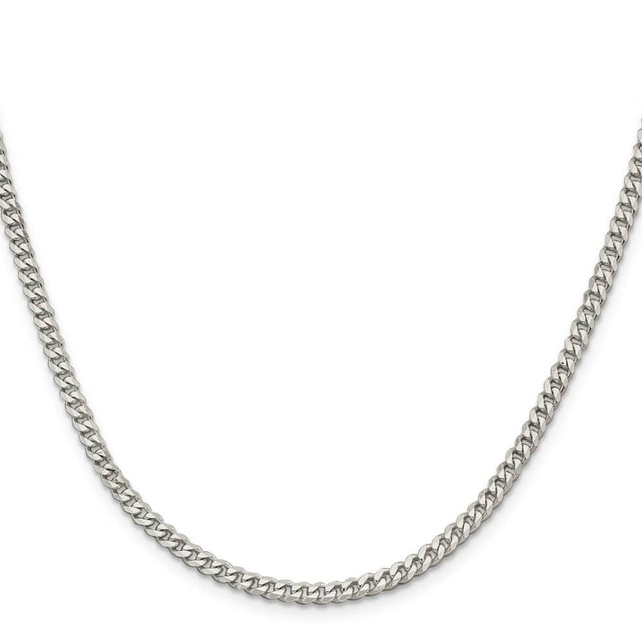 Sterling Silver Rhodium Finish 3.5mm Curb Chain