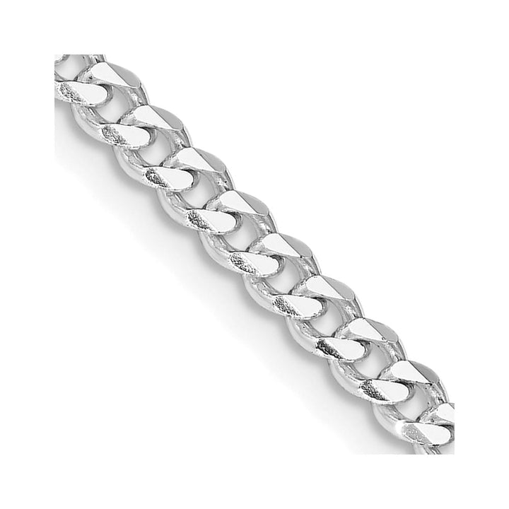 Sterling Silver Rhodium Finish 3.5mm Curb Chain