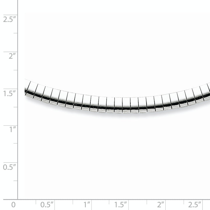 Sterling Silver Rhodium Finish 4mm with Extension Cubetto Chain