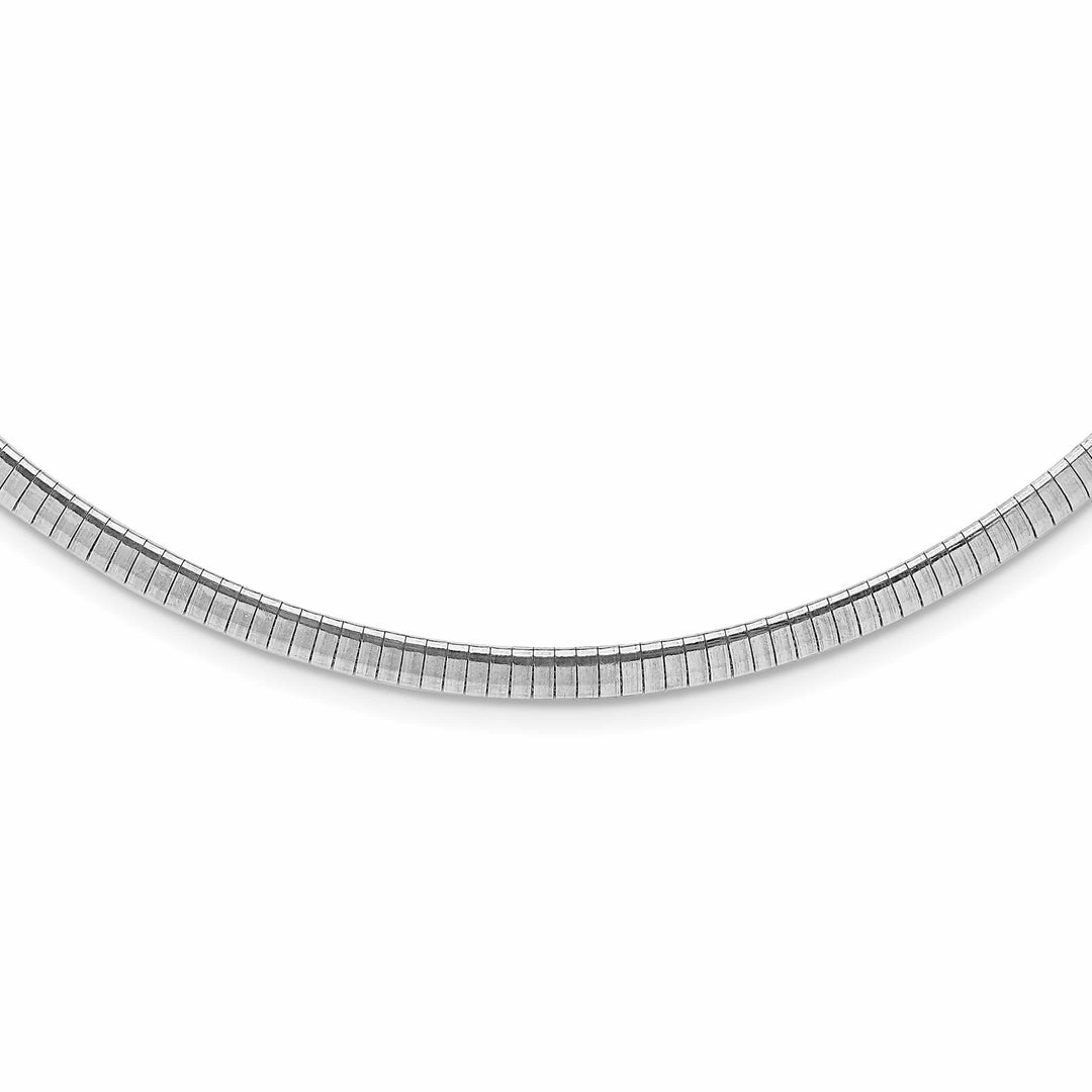 Sterling Silver Rhodium Finish 4mm with Extension Cubetto Chain