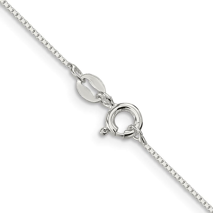 Sterling Silver Rhodium Finish .6mm Mirror Box Chain