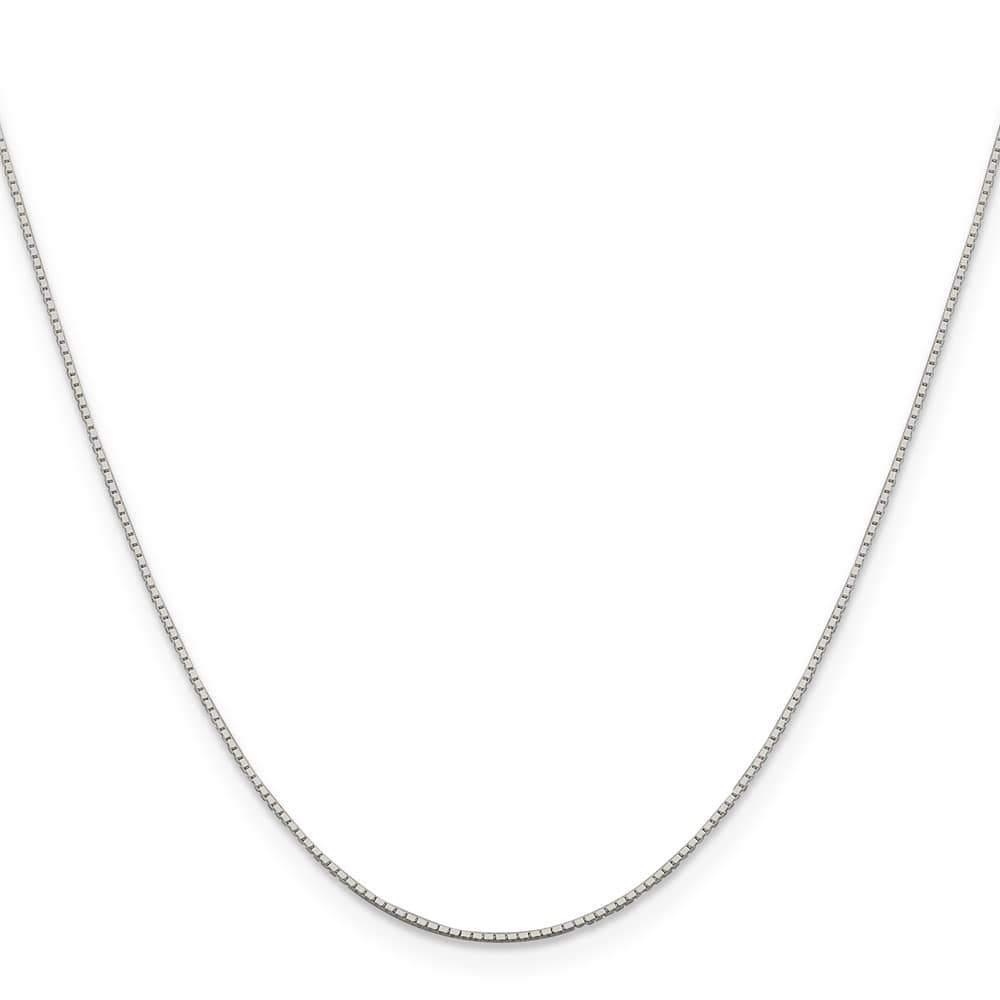 Sterling Silver Rhodium Finish .6mm Mirror Box Chain