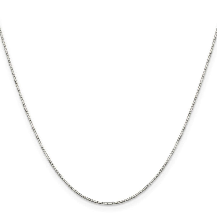 Sterling Silver Rhodium Finish .6mm Mirror Box Chain