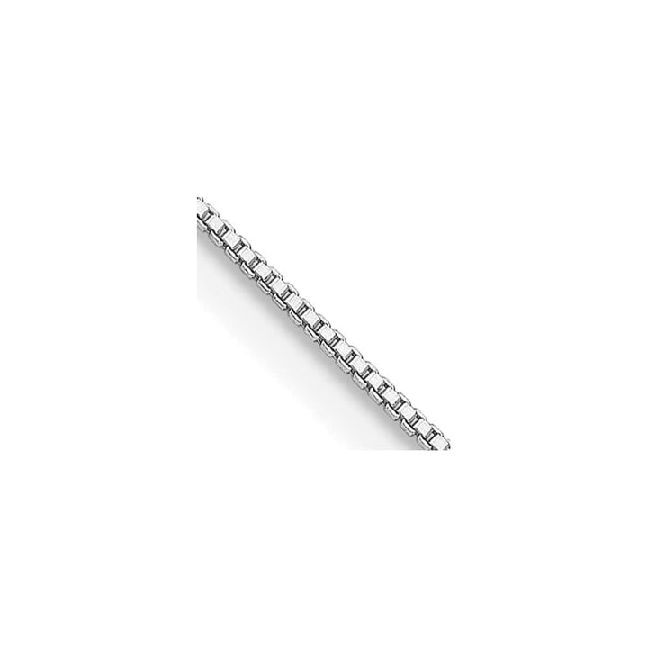 Sterling Silver Rhodium Finish .8mm Box Chain