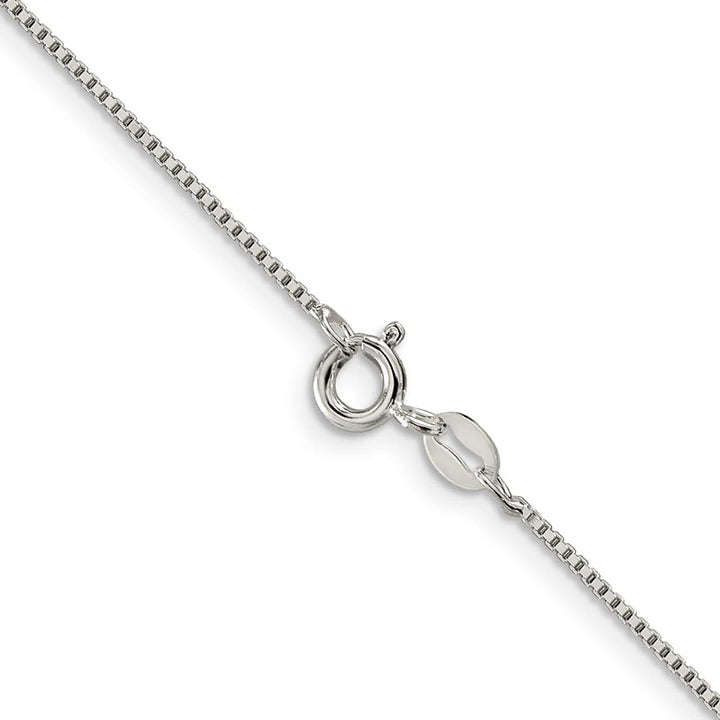 Sterling Silver Rhodium Finish .9mm Box Chain