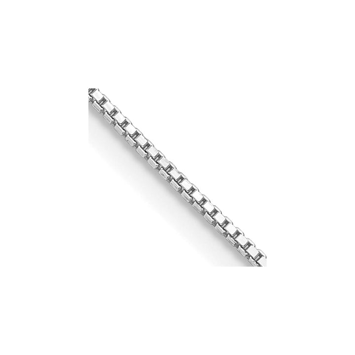 Sterling Silver Rhodium Finish .9mm Box Chain
