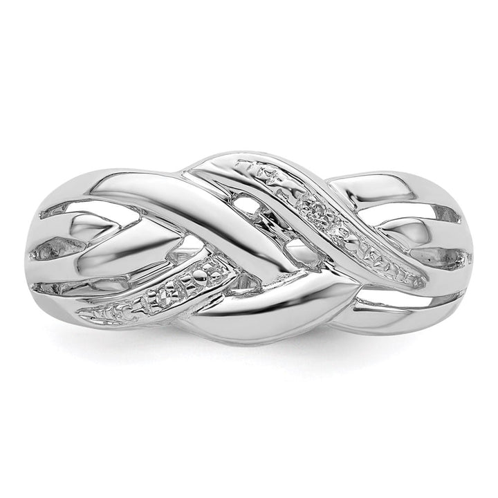 Sterling Silver Round 2-Stone Diamond Ring