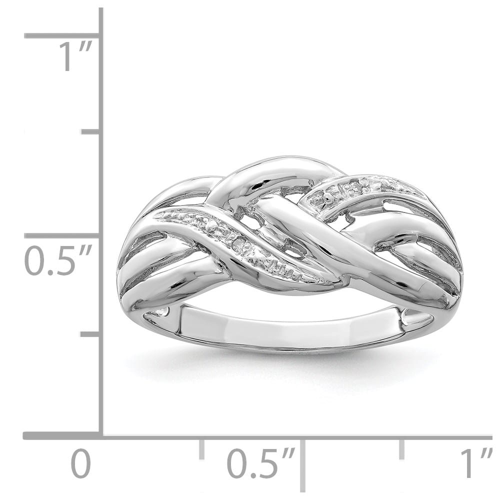Sterling Silver Round 2-Stone Diamond Ring