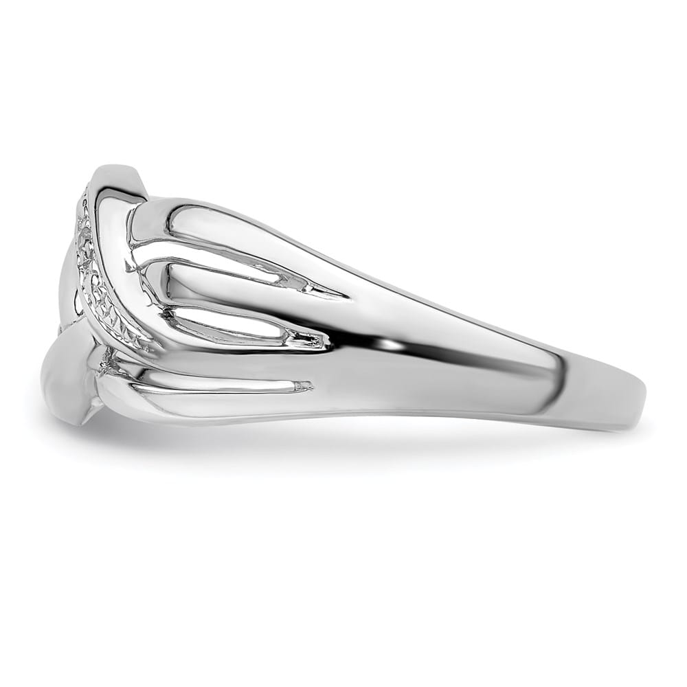 Sterling Silver Round 2-Stone Diamond Ring