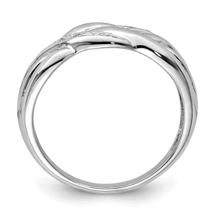 Sterling Silver Round 2-Stone Diamond Ring