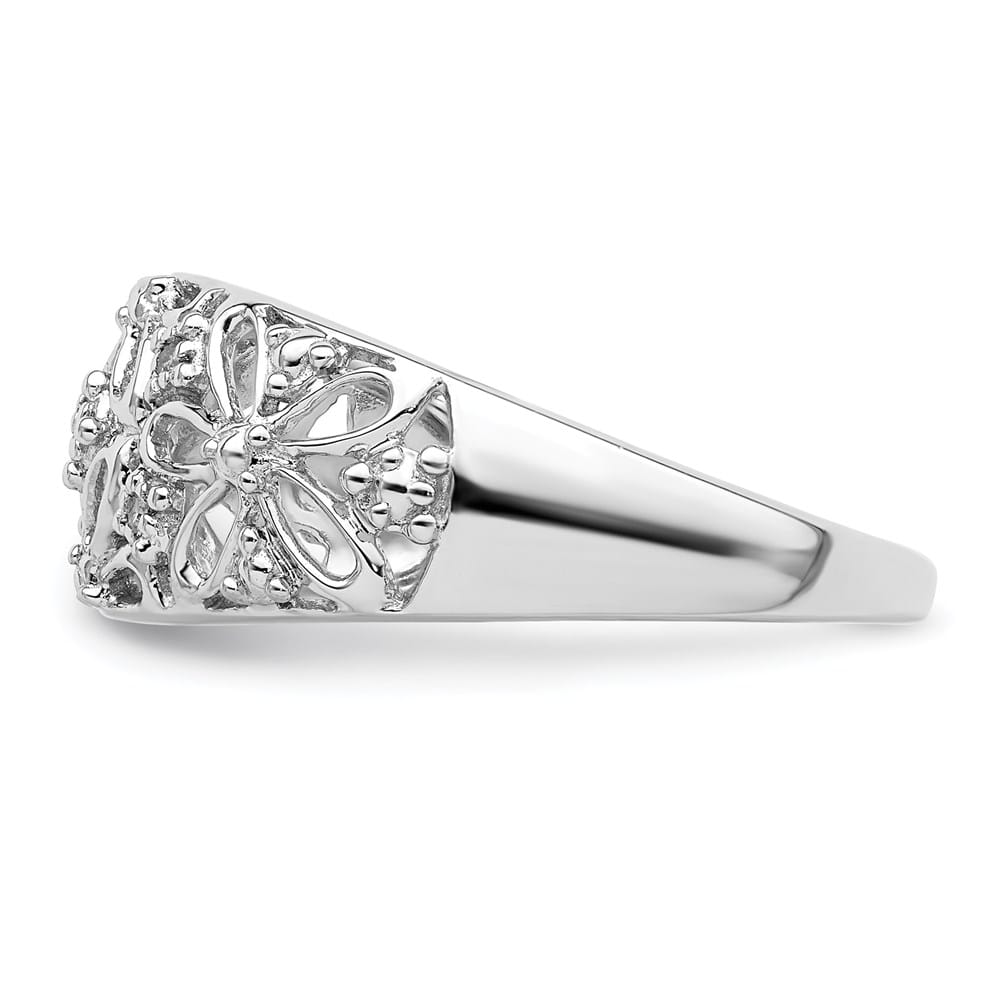 Sterling Silver Round 5-Stone Diamond Ring