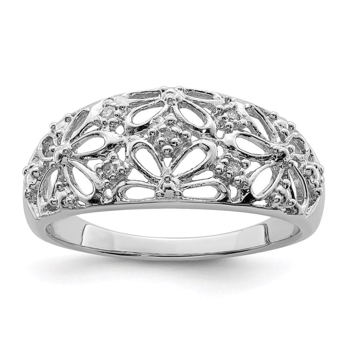 Sterling Silver Round 5-Stone Diamond Ring