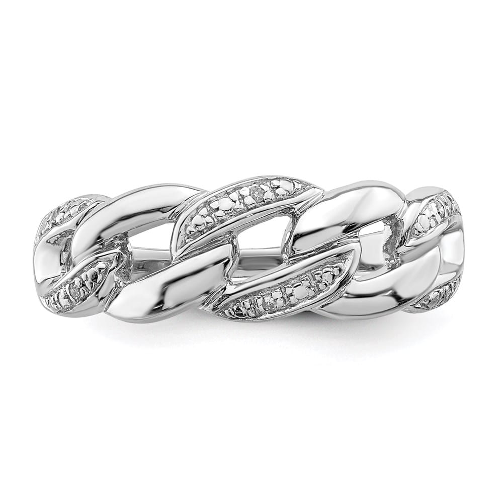 Sterling Silver Round 6-Stone Diamond Ring