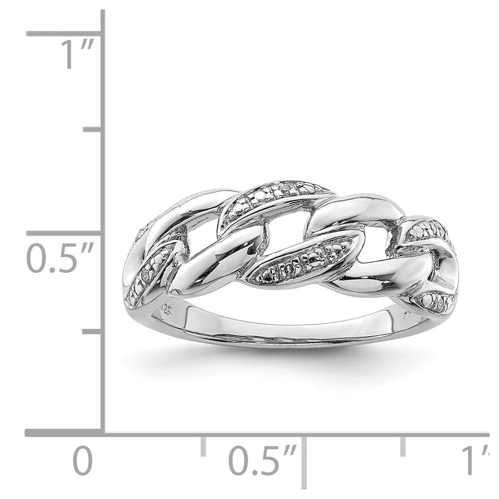 Sterling Silver Round 6-Stone Diamond Ring