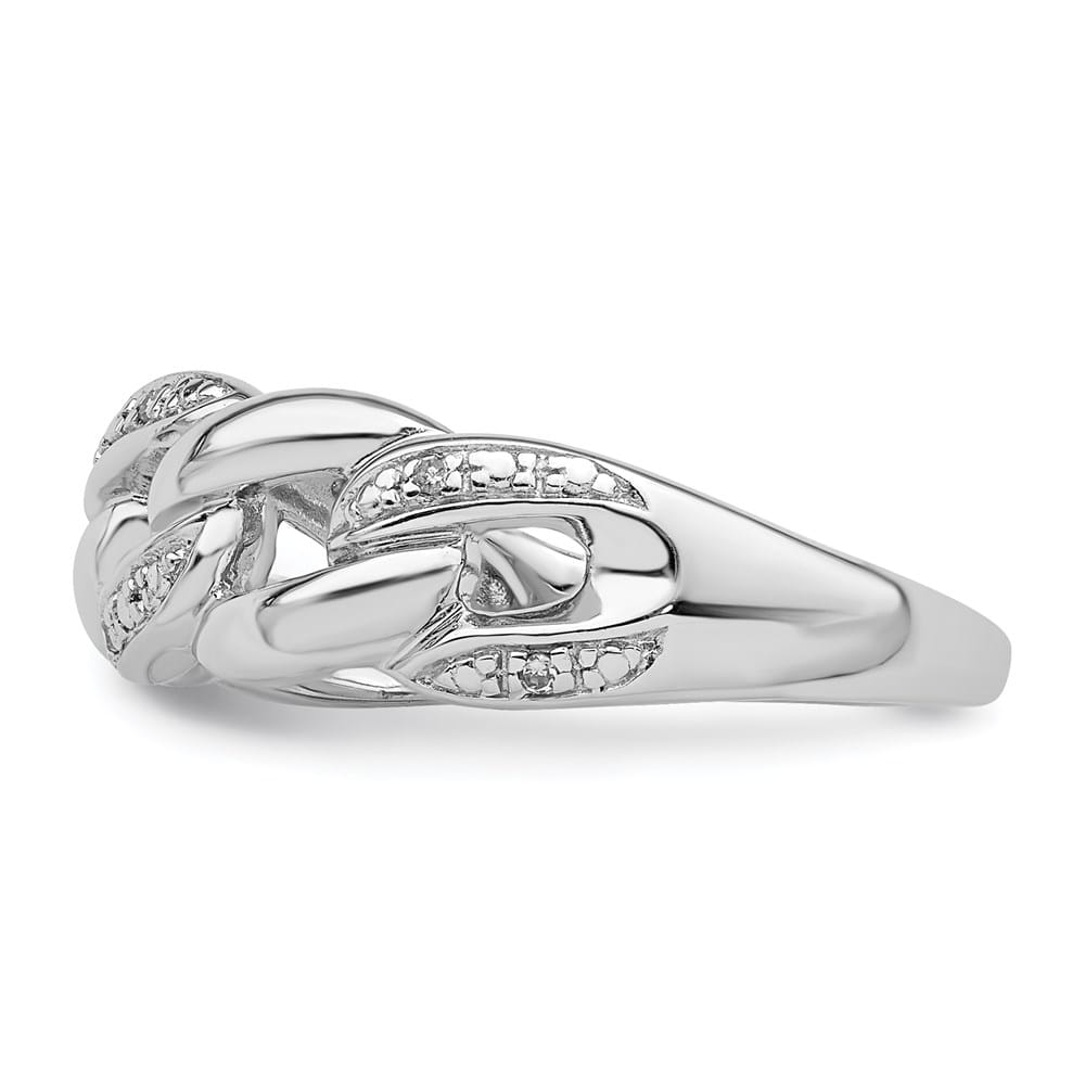 Sterling Silver Round 6-Stone Diamond Ring