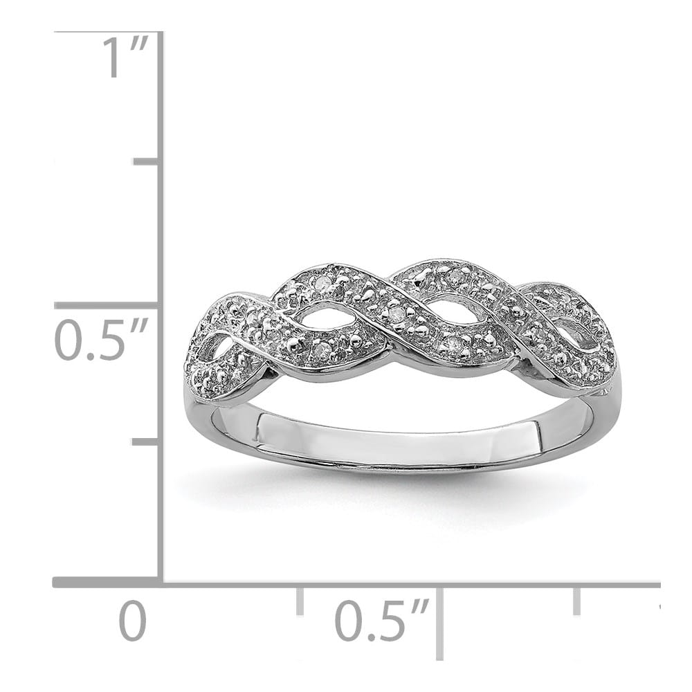 Sterling Silver Round 7-Stone Diamond Ring
