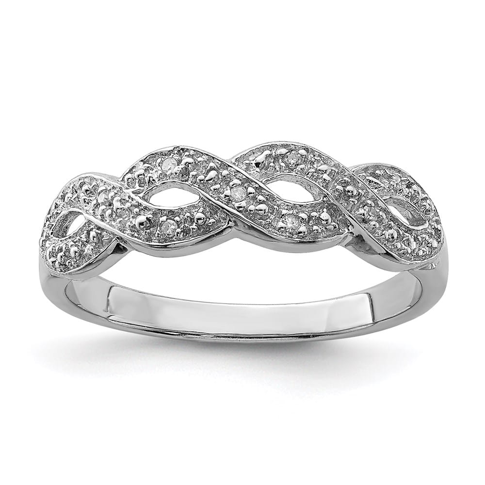Sterling Silver Round 7-Stone Diamond Ring