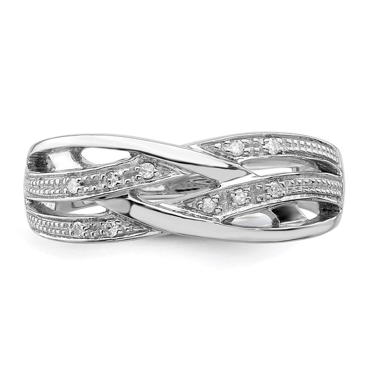 Sterling Silver Round Diamond Ring