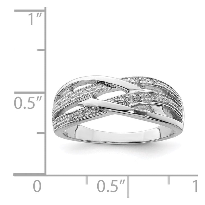 Sterling Silver Round Diamond Ring