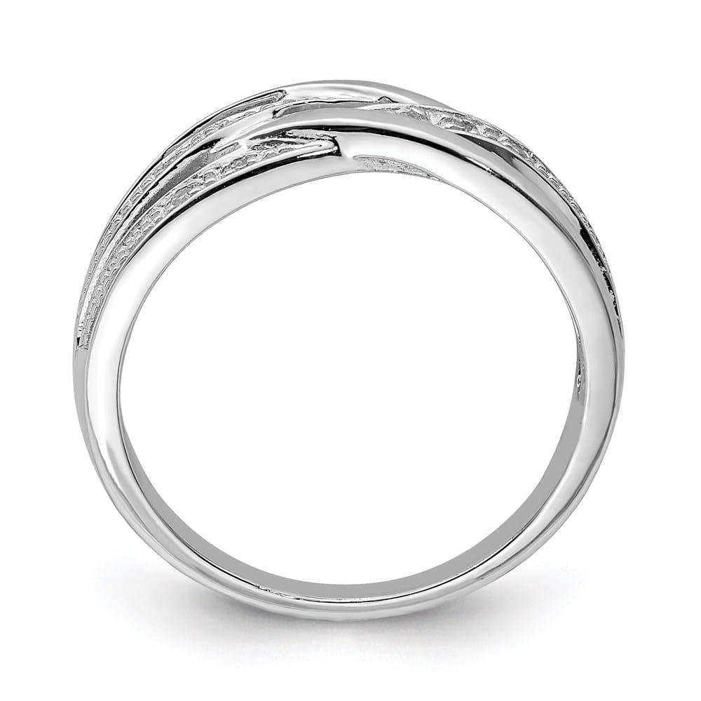 Sterling Silver Round Diamond Ring