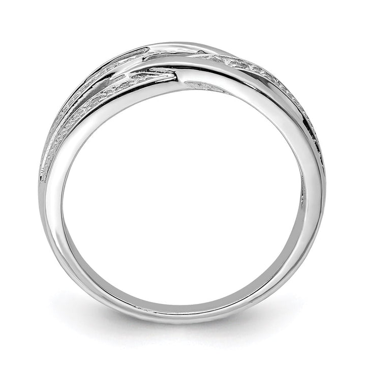 Sterling Silver Round Diamond Ring