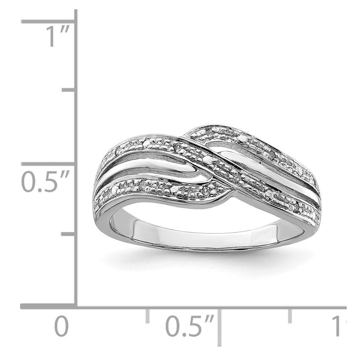 Sterling Silver Round Diamond Ring