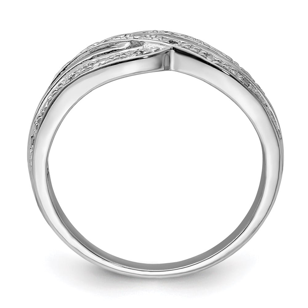 Sterling Silver Round Diamond Ring