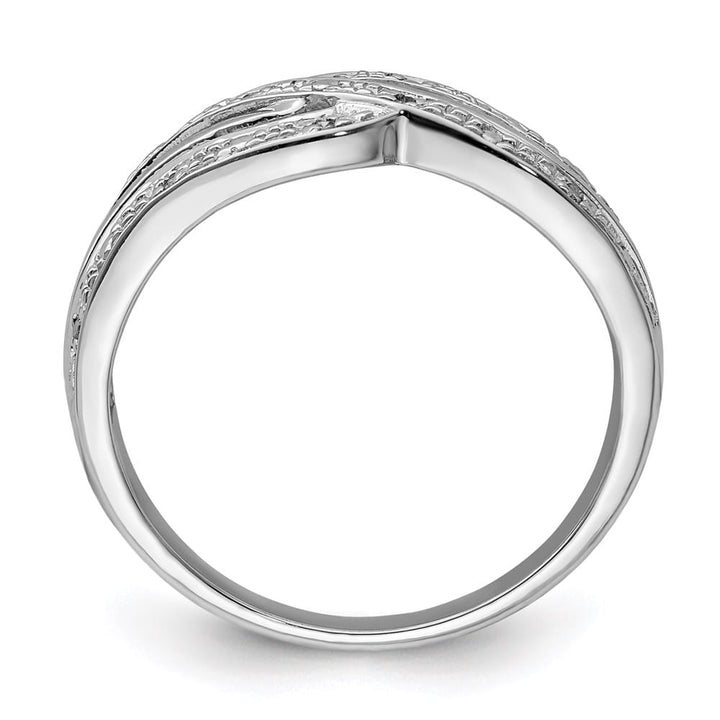 Sterling Silver Round Diamond Ring